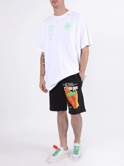 Off-White Hand Logo Printed Shorts in Black