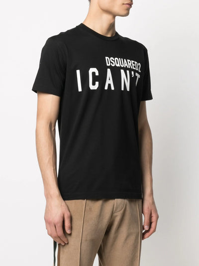 Dsquared2 I Can't Logo Printed T-Shirt in Black