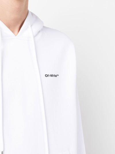 Off-White Scribble Logo Printed White Hoodie