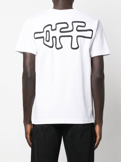 Off-White Rocks Type Print T-Shirt in White