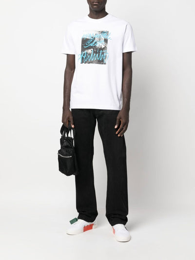 Off-White Rocks Type Print T-Shirt in White