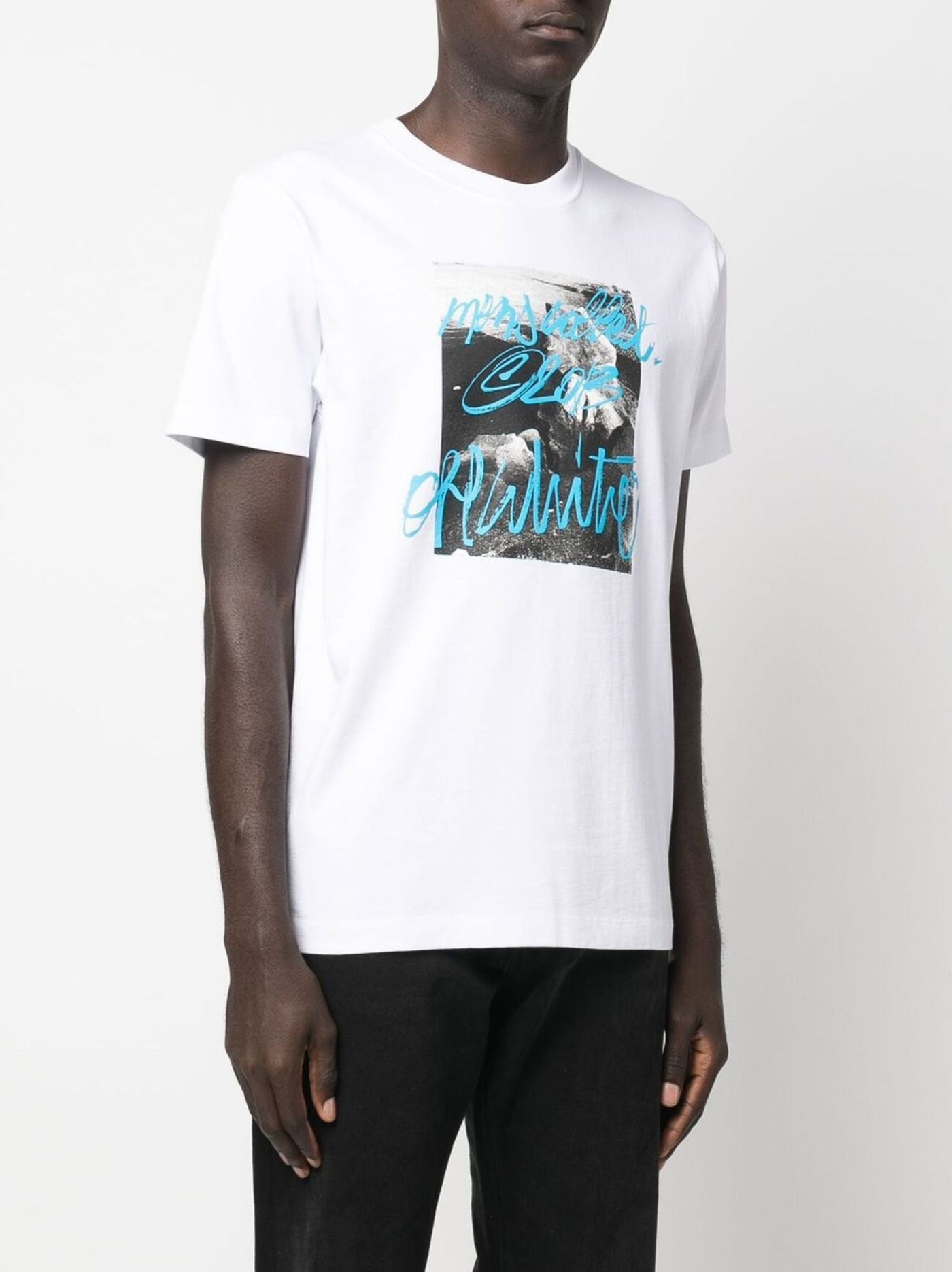 Off-White Rocks Type Print T-Shirt in White