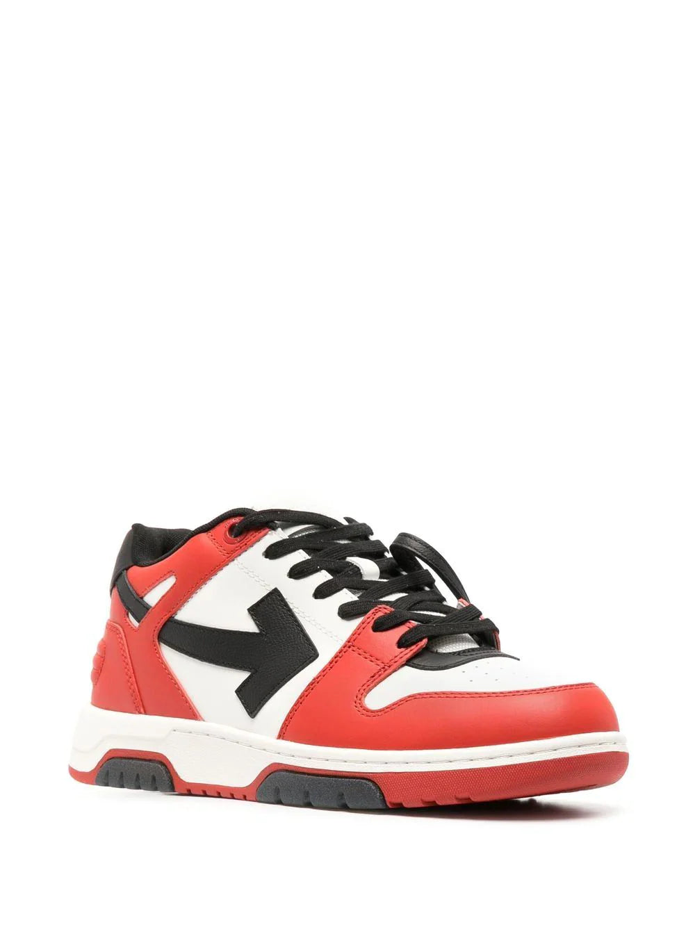 Off-White Out of Office Low top Leather Trainers in Red/Black