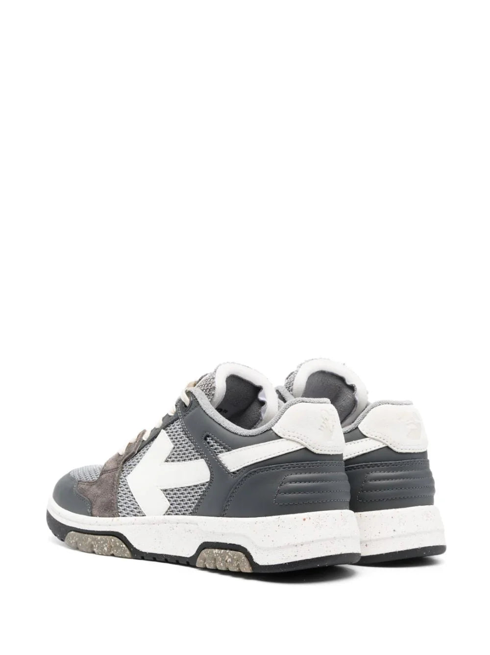 Off-White Out of Office low top Leather Mesh Trainers in Grey