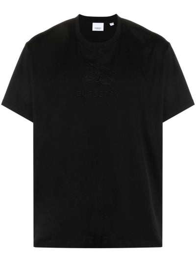 Burberry EKD Logo Embroidered T-Shirt in Black