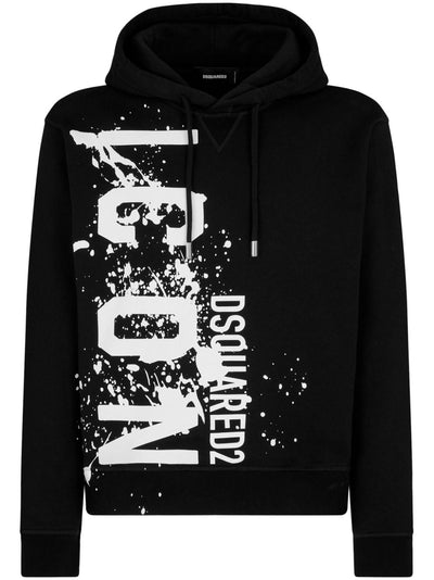 Dsquared2 Icon Splash Logo Hoodie Black