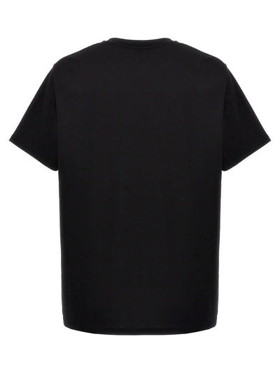 Balmain Embossed Vertical Logo T-Shirt in Black