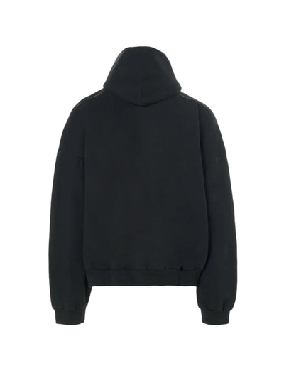 Balenciaga Back Flip Round Hoodie Oversized Black