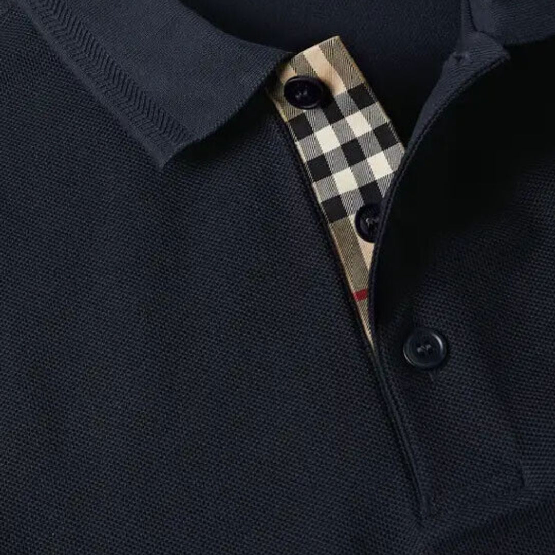 Burberry Branded Circle Logo Navy Polo Shirt