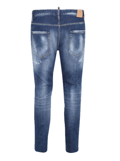 Dsquared2 Skater Distressed Faded Ripped Jeans in Blue