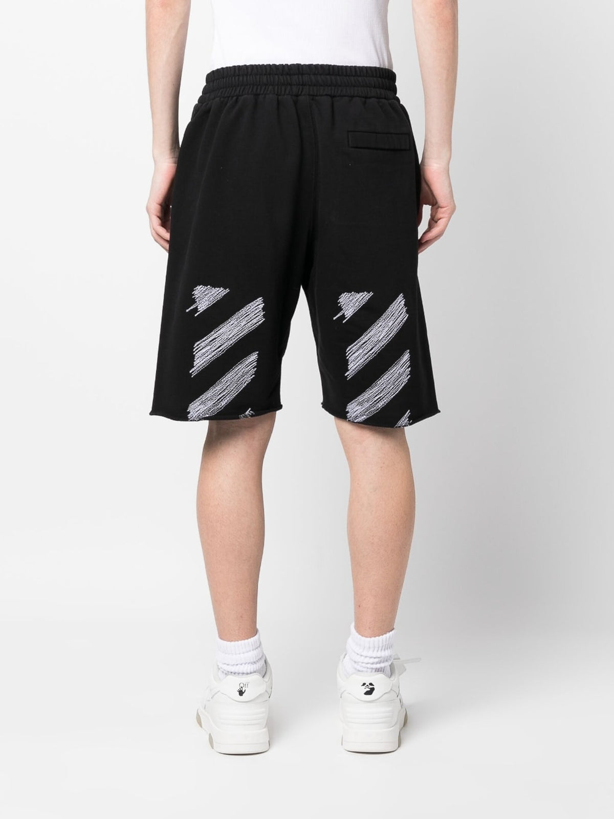 Off -White Scrubber Diag Shorts Black