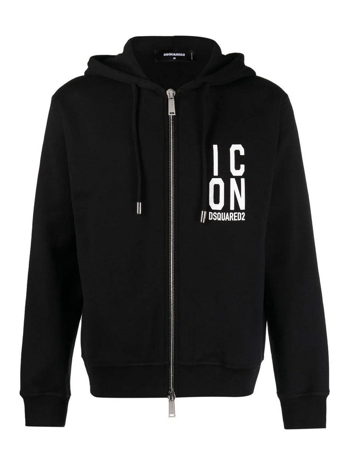 Dsquared2 Icon Logo-print Zipped Hoodie Black