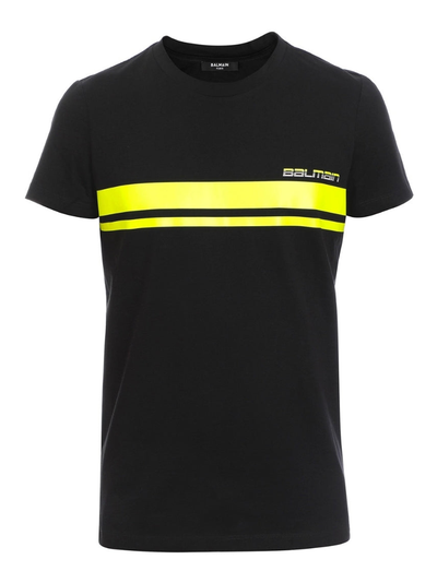 Balmain Neonogo Logo Black T-Shirt