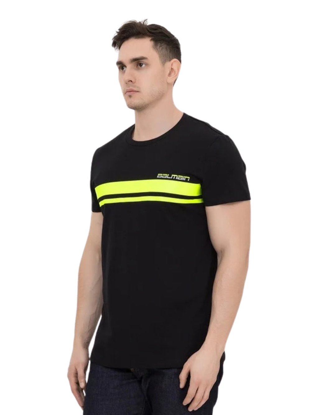 Balmain Neonogo Logo Black T-Shirt