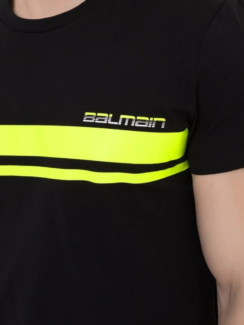 Balmain Neonogo Logo Black T-Shirt