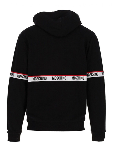 Moschino OTH Tape Logo Black Hoodie