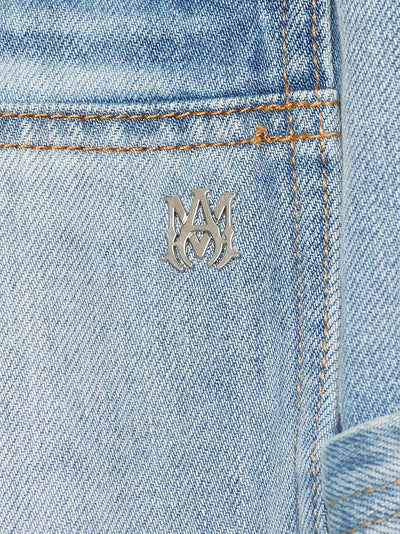 Amiri Carpenter Style Straight Leg Fadede Indigo Blue Jeans