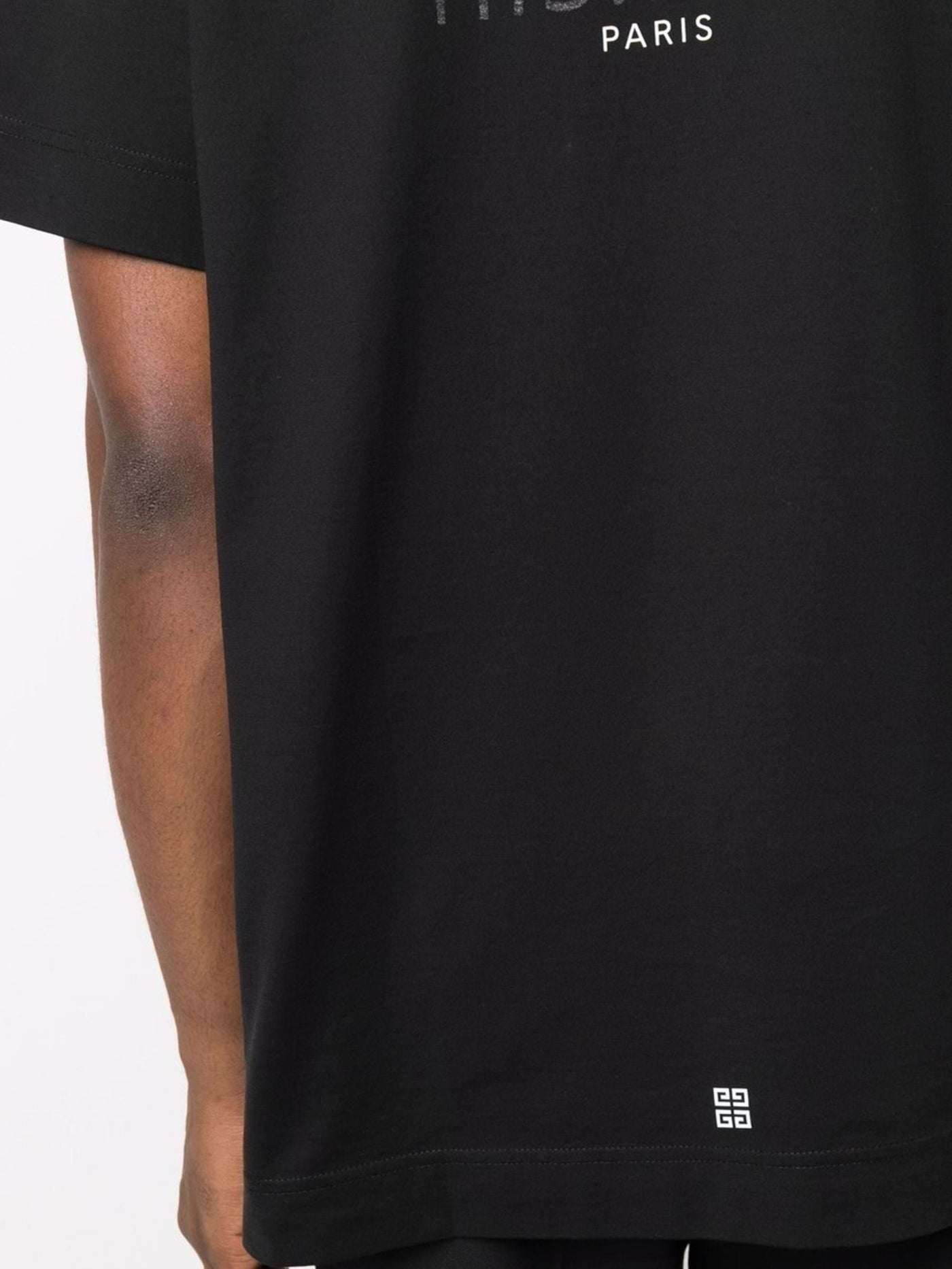 Givenchy Reverse Paris Logo Print Oversized T-Shirt in Black