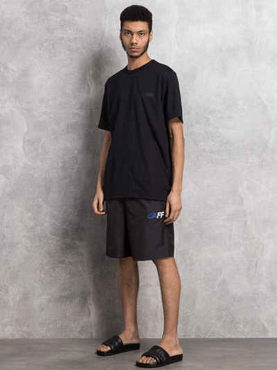 Off-White Exact Opposite Surfer Printed Swim Shorts in Black