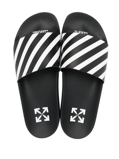 Off-White Diag-stripe Moulded Sliders