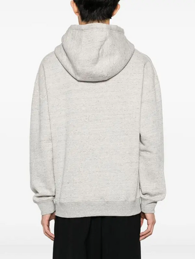 Loewe Logo Printed Cotton Oversized Hoodie in Grey