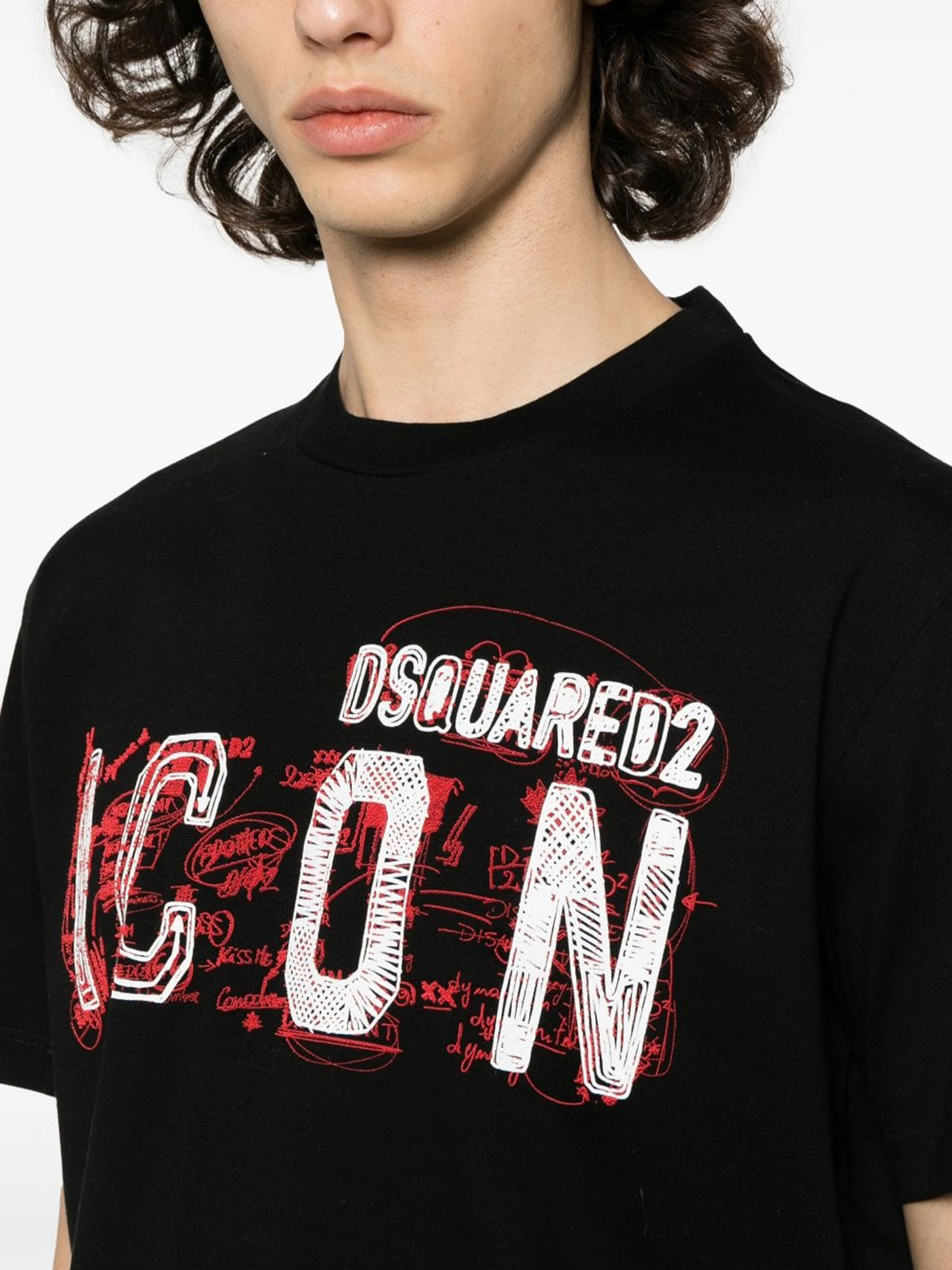 Dsquared2 Icon Scribble Black T-Shirt