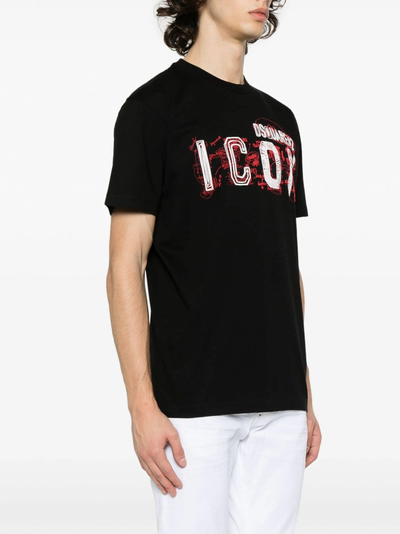Dsquared2 Icon Scribble Black T-Shirt