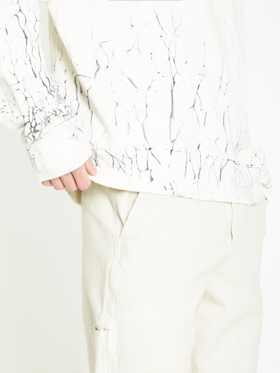 Amiri Cracked Dye Core Logo Sweatshirt in White