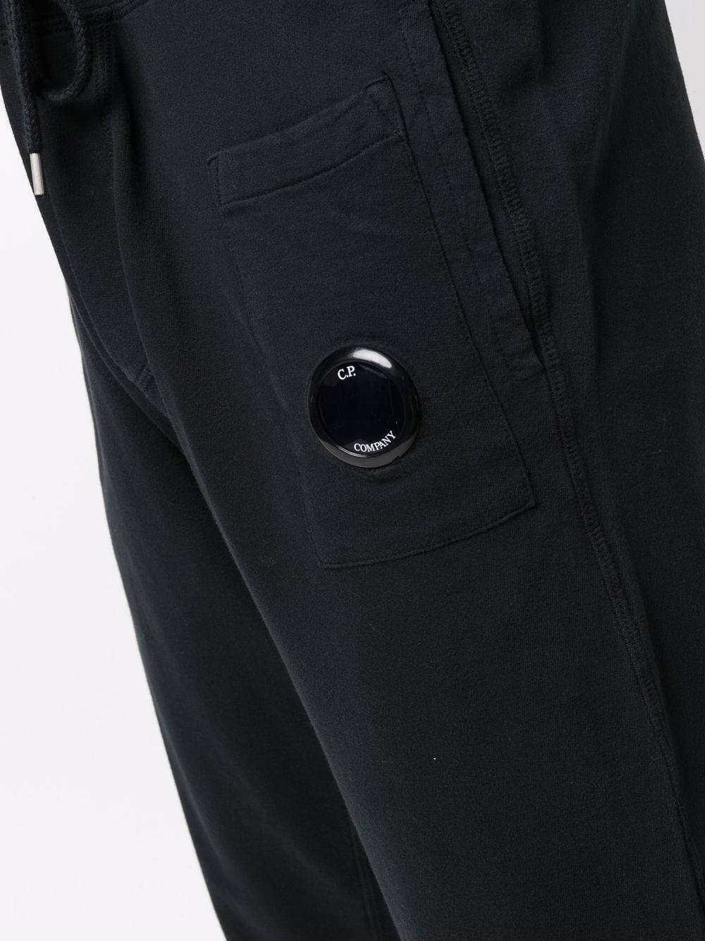 C.P. Company Logo Patch Hoodie & Joggers Tracksuit in Black