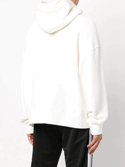 Palm Angels Teddy Bear Print Hoodie in White