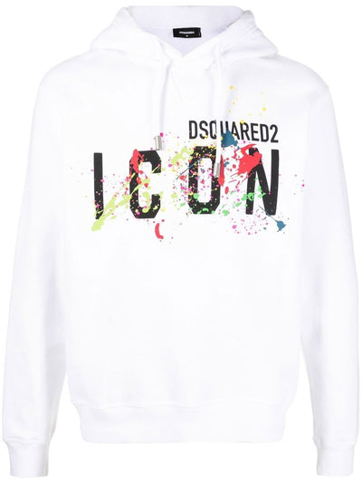 Dsquared2 Icon Splattered Tracksuit in White