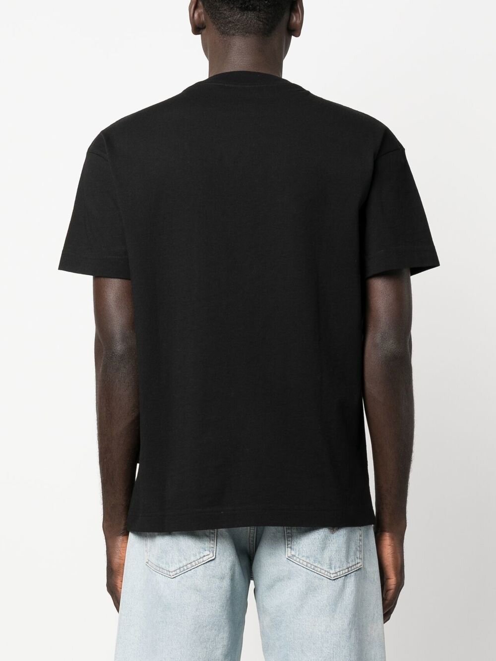 Palm Angels Yellow Star Sprayed logo-print T-shirt in Black
