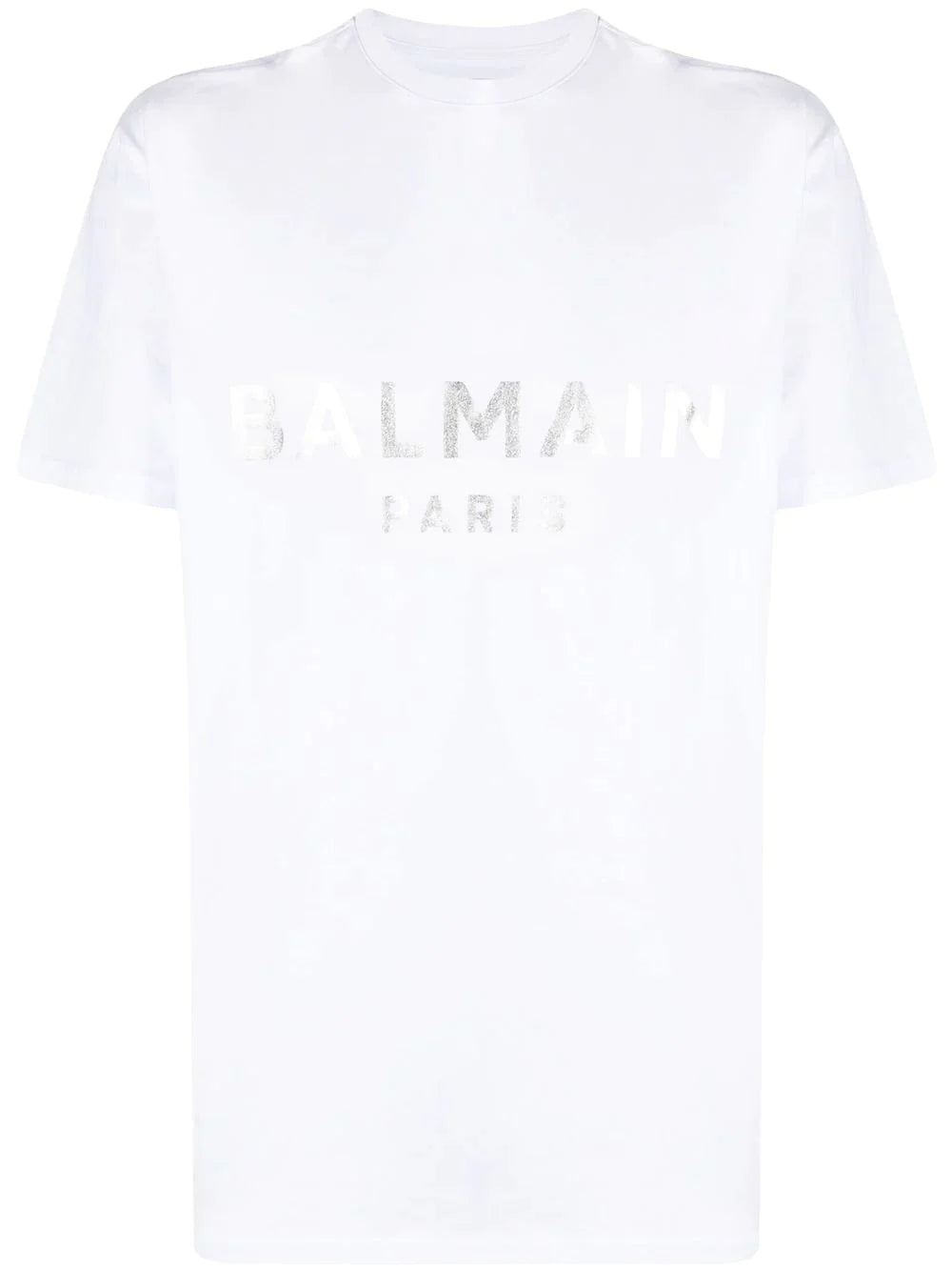 Balmain Silver Print T-Shirt in White