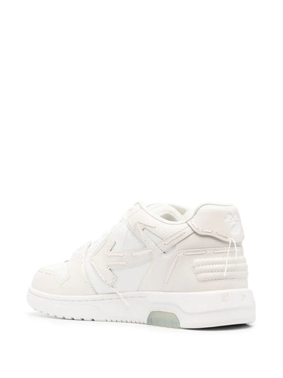 Off-White Out of Office Leather Sartorial Stitched Trainers in Coconut White