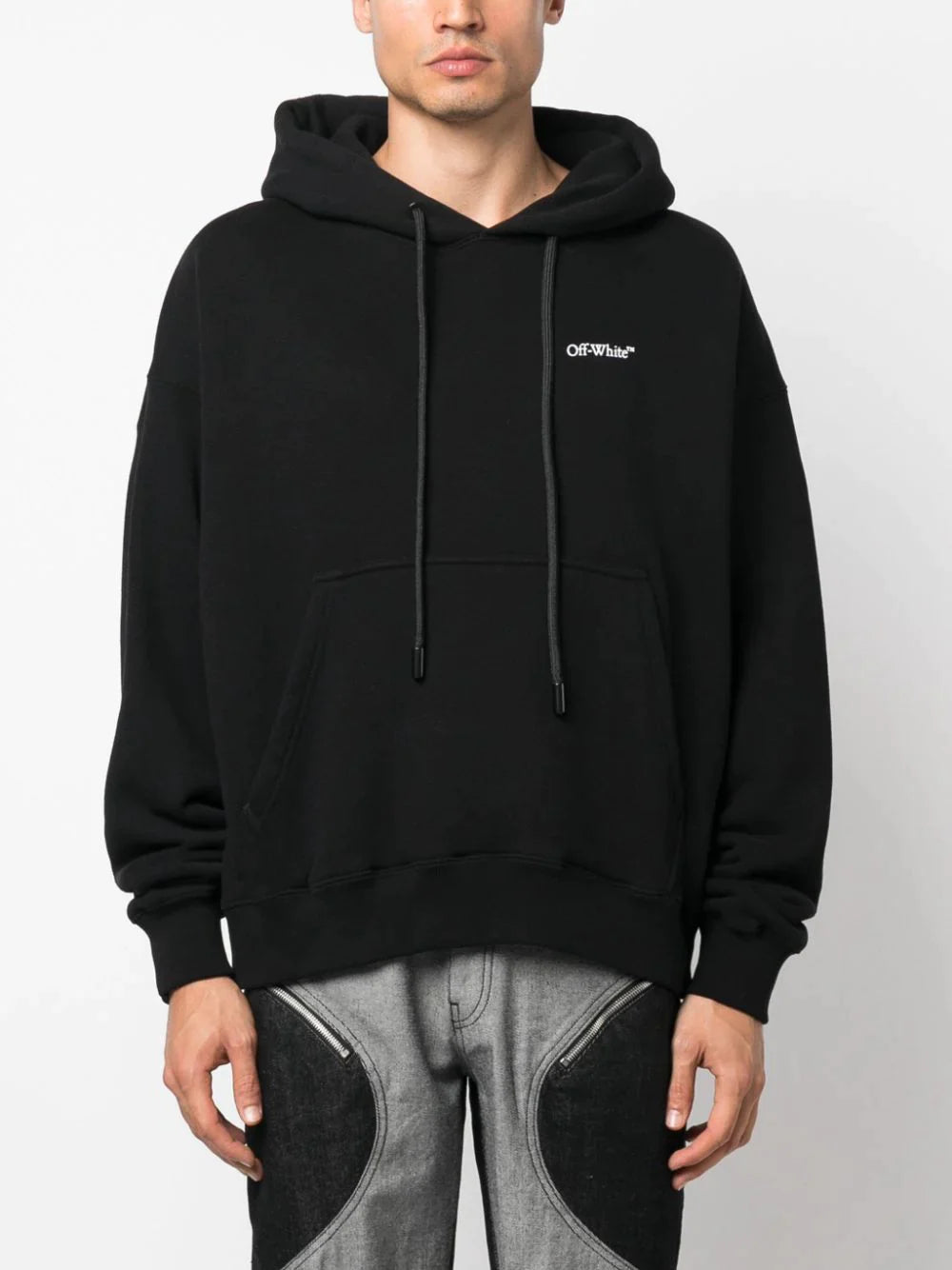 Off-White Lunar Arrow Skate Hoodie in Black