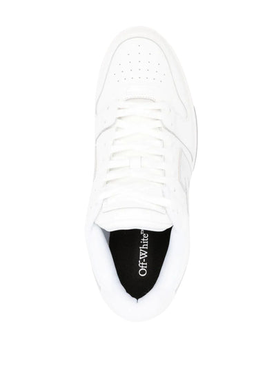 Off-White Out of Office Leather Trainers in White/Silver