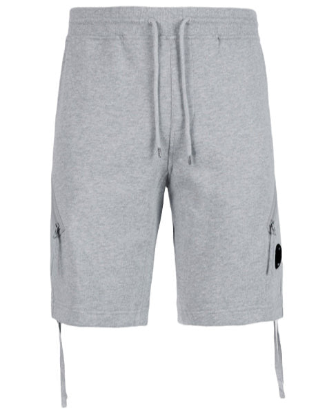 C.P. Company Logo Patch Sweatshirt & Short Set in Melange Grey