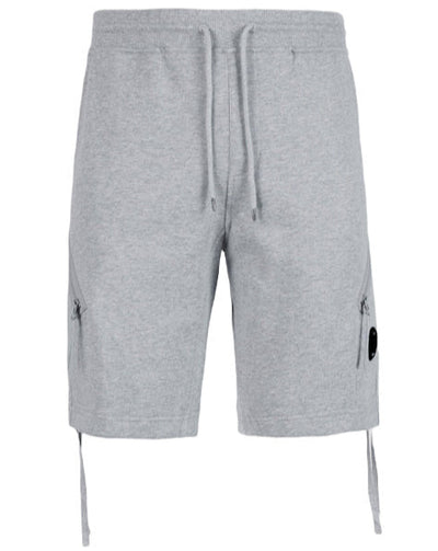 C.P. Company Logo Patch Sweatshirt & Short Set in Melange Grey