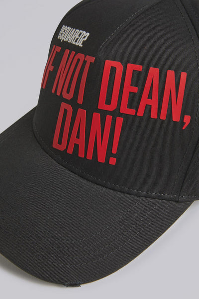 Dsquared2 If Not Dean, Dan! Baseball Cap in Black